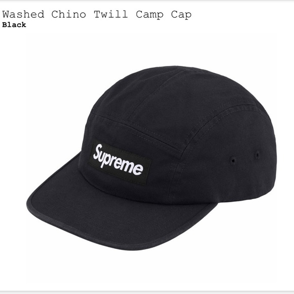 Supreme Washed Chino Twill Camp Cap🆕